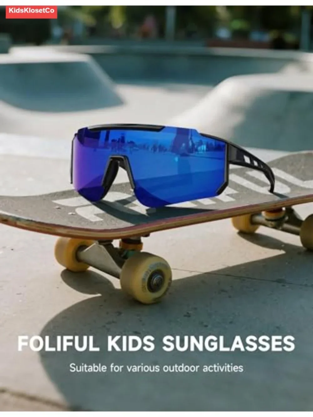 Youth Polarized Sports Sunglasses with UV Protection - Wraparound Baseball